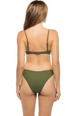 Olive Scrunch Dainty Bikini Top