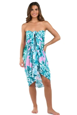 Opulent Palm Pareo Wrap Cover Up