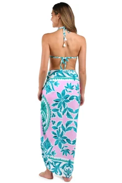 Opulent Palm Pareo Wrap Cover Up