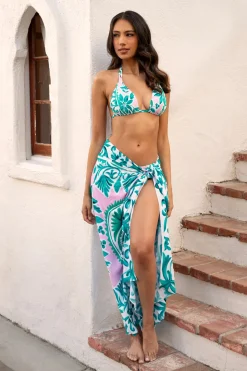 Opulent Palm Pareo Wrap Cover Up