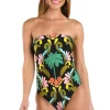 Palm Mirage Bandeau One Piece Swimsuit