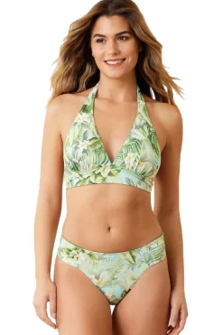 Paradise Fronds Reversible Halter Bikini Top