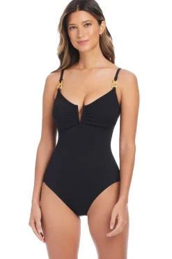 Pique Ole V-Wire One Piece Swimsuit
