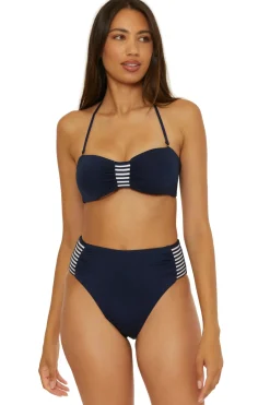 Pleated Bandeau Bikini Top