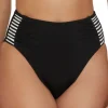 Pleated High Waist Bikini Bottom
