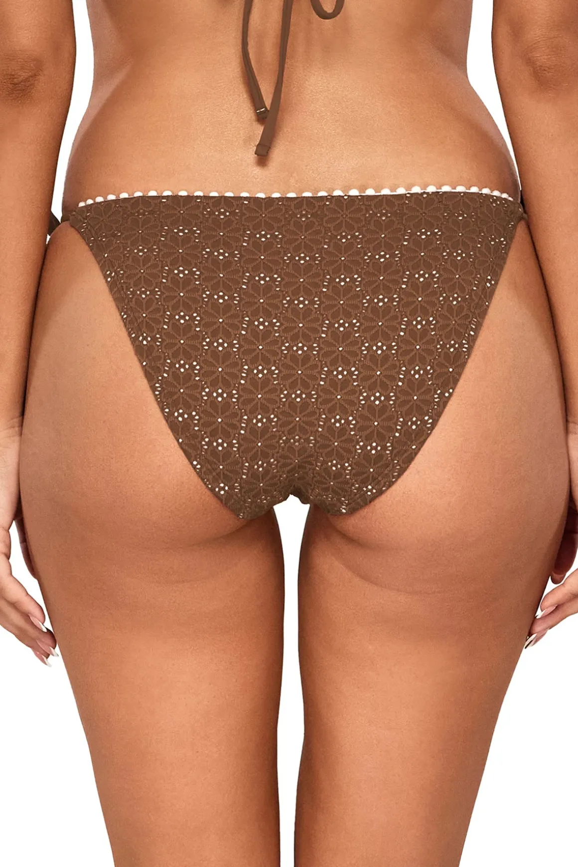 Pom Pom Hipster Tie Side Bikini Bottom