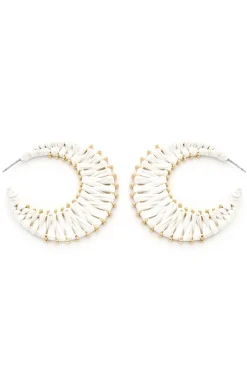 Raffia Hoop Earrings