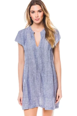 Regina Cap Sleeve Pleated Tunic