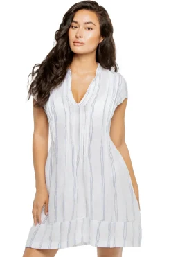 Regina Stripe V-Neck Tunic