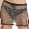 Rhinestone Mesh Mini Skirt