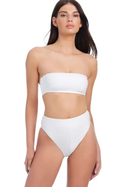 Ribbed Bandeau Bikini Top