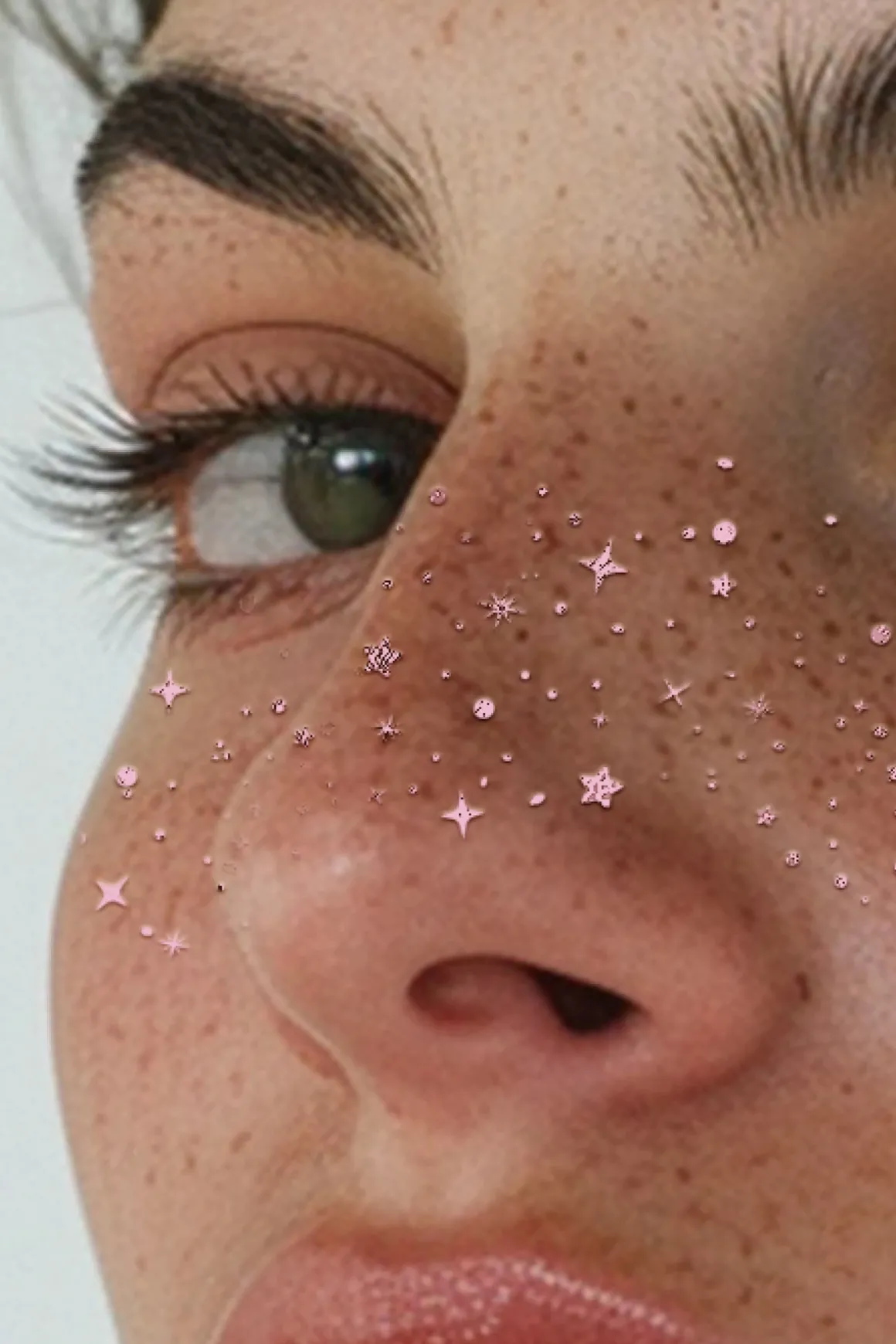 Rose Gold Glitter Freckles Makeup Patches