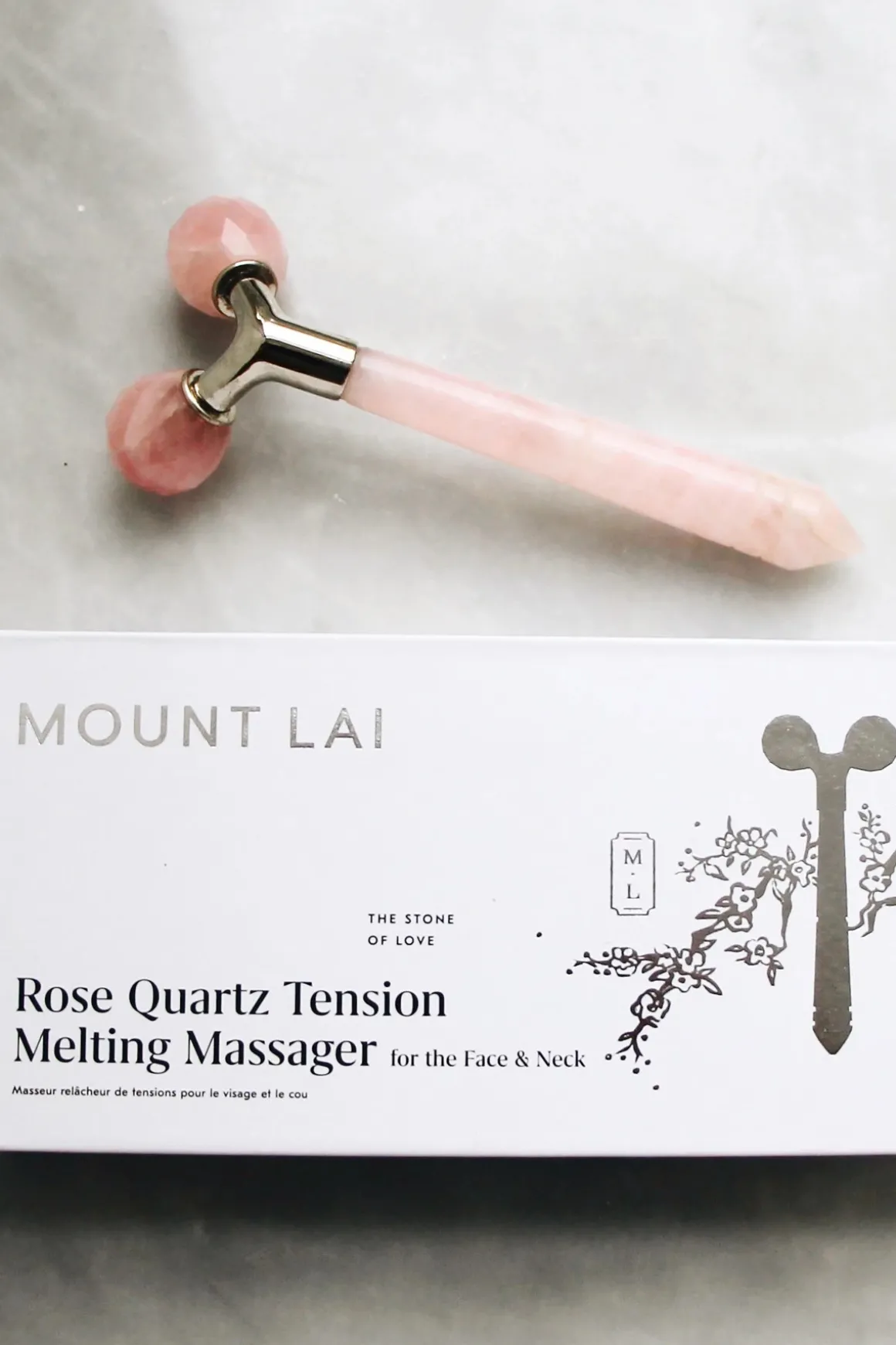 Rose Quartz Tension Melting Massager for Face & Neck