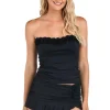 Ruffle Bandeau Tankini Top