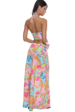 She's Cute Halter Maxi Dress