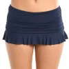 Shirred Flirty Skirted Hipster Bikini Bottom