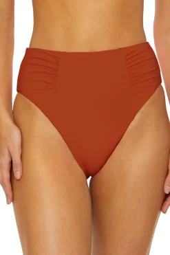 Shirred High Waist Bikini Bottom