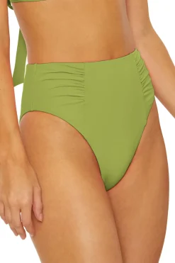 Shirred High Waist Bikini Bottom