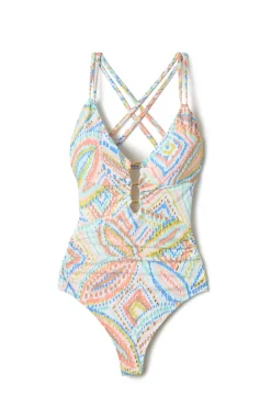 Shirred One Piece Swimsuit