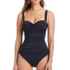 Shirred Underwire One Piece Swimsuit
