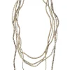 Shore Layers Metallic Bead Necklace