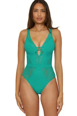 Show & Tell Plunge One Piece Swimsuit