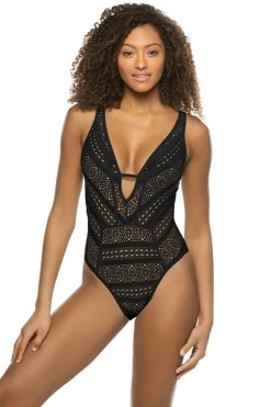 Show & Tell Plunge One Piece Swimsuit