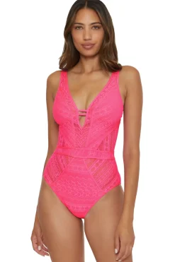Show & Tell Plunge One Piece Swimsuit