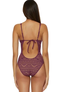 Show & Tell Plunge One Piece Swimsuit