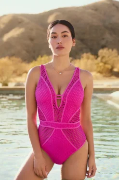 Show & Tell Plunge One Piece Swimsuit