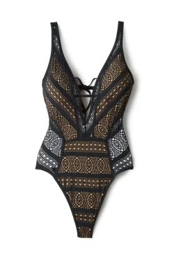 Show & Tell Plunge One Piece Swimsuit