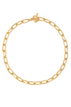 Small Gold Oval Chain Necklace