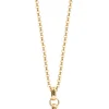Small Gold T-Bar Belcher Necklace