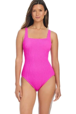 Square Neck One Piece Swimsuit