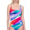 Square Neck One Piece Swimsuit