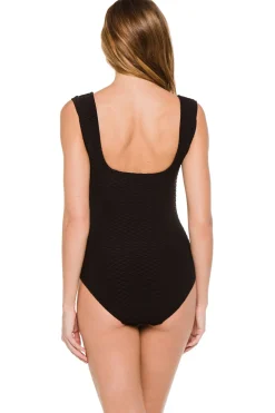 Square Neck One Piece Swimsuit