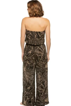 Strapless Tropical Jumpsuit
