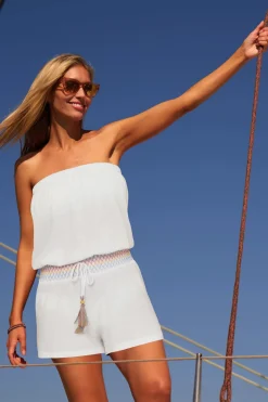 Sunset Strapless Romper