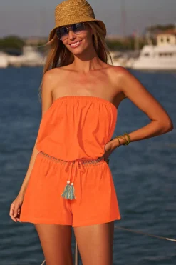 Sunset Strapless Romper