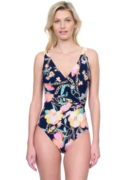 Surplice One Piece Swimsuit