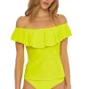 Sway Off Shoulder Bandeau Tankini Top