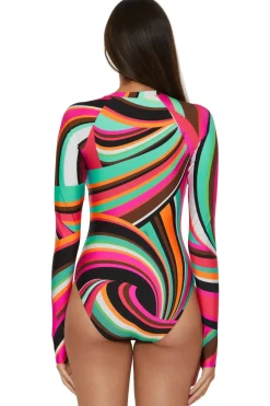 Swoop Lace-Up Long Sleeve Surfsuit