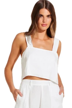 Tallows Linen Crop Top