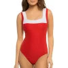 Textured One Piece Swimsuit