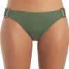 Textured Tab Side Hipster Bikini Bottom