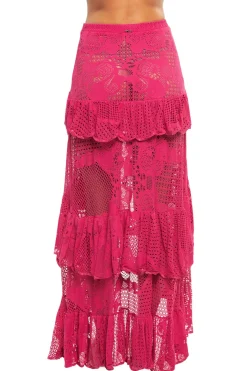 Tiered Lace Maxi Skirt