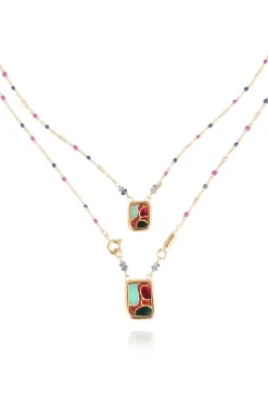 Totem Enamel Scapulaire Necklace
