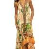 Tropical Scenario Halter Maxi Dress