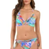 Tropi-flage Halter Bikini Top