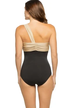 Underwire Asymmetrical One Piece Swimsuit